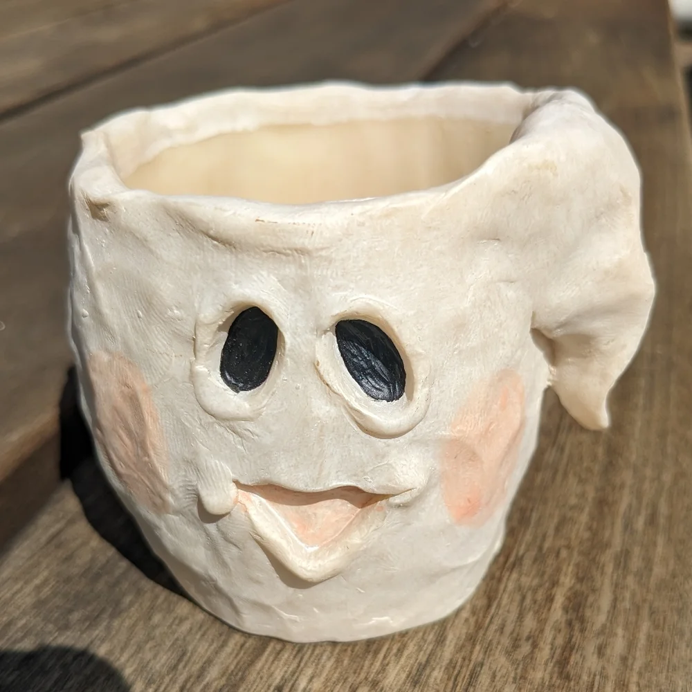 Halloween votive candle holder Crazy Mountain Vintage 1998 Ghost cute